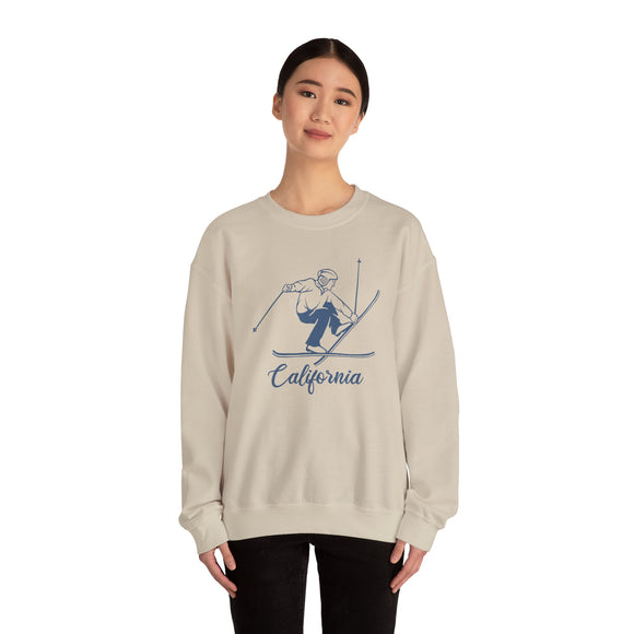 California Sweatshirt - Vintage Skiing Graphic Crewneck