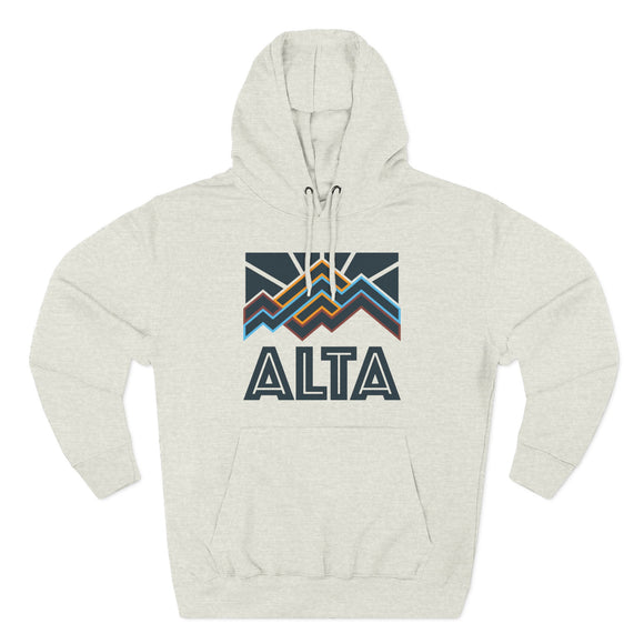 Alta, Utah Hoodie - Retro Mountain Unisex Sweatshirt