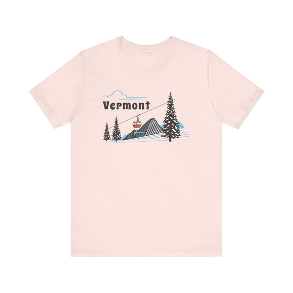 Vermont T-Shirt - Retro Ski Mountain Gondola Unisex Vermont Shirt