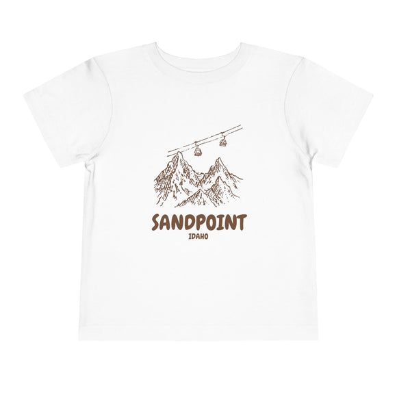 Sandpoint, Idaho Toddler T-Shirt — Vintage Gondola Ski Mountain Tee