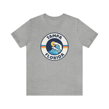 Tampa, Florida T-Shirt - Retro Unisex Tampa Shirt - Wave Circle - 0