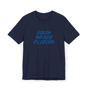 Buy navy Cocoa Beach T-Shirt | 100% Cotton Retro Florida Tee