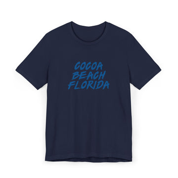 Buy navy Cocoa Beach T-Shirt | 100% Cotton Retro Florida Tee