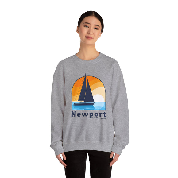 Newport, Rhode Island Sweatshirt - Sailboat Newport Crewneck Sweatshirt