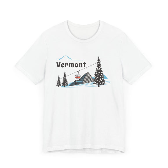 Vermont T-Shirt - Retro Ski Mountain Gondola Unisex Vermont Shirt