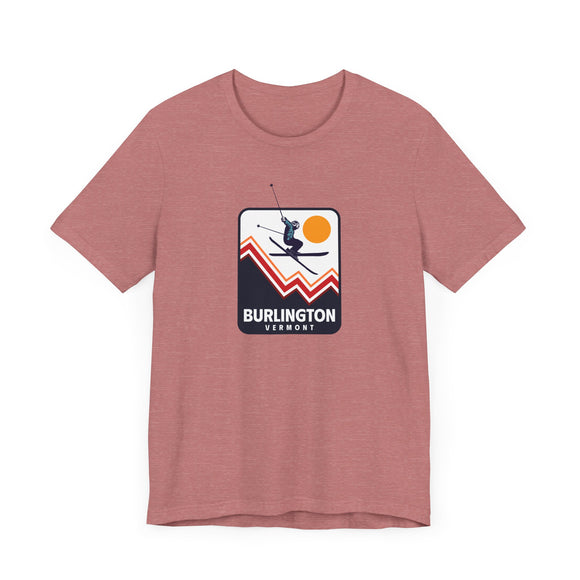 Burlington, Vermont T-Shirt - Snow Ski Jump Unisex Burlington Shirt