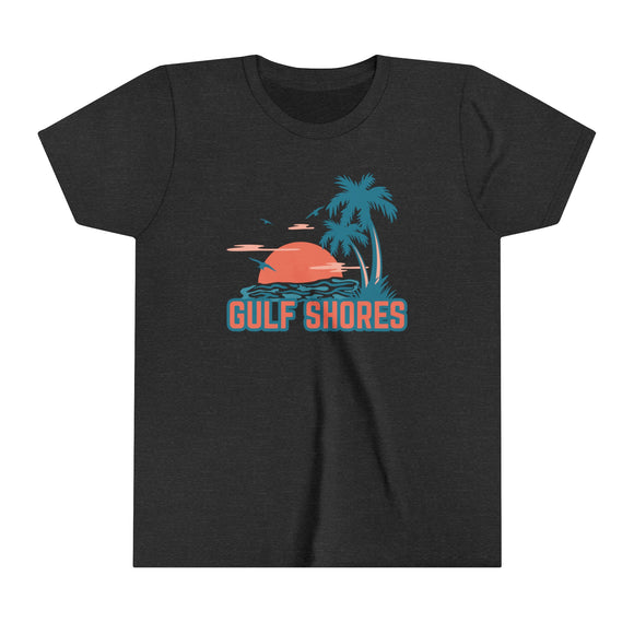 Gulf Shores, Alabama Youth Shirt - Retro Palm Tree Gulf Shores Kid's T-Shirt