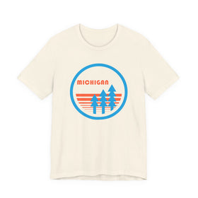 Michigan T Shirt - Retro Trees Michigan Tee