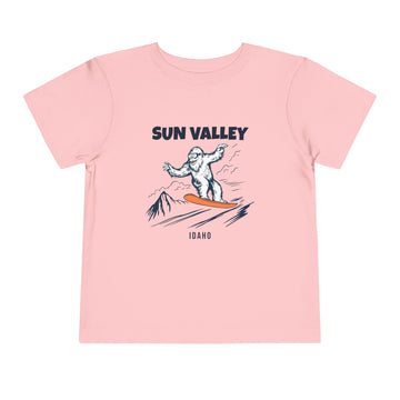 Buy pink Sun Valley, Idaho Yeti Snowboard Toddler Tee