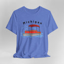 Michigan T Shirt - Retro Pontoon Boat Michigan Tee-17