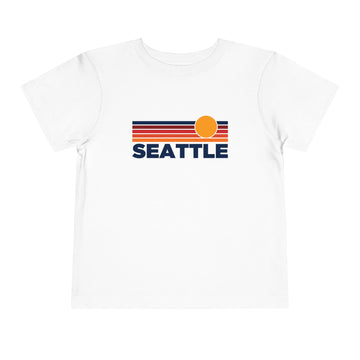 Seattle, Washington Toddler T-Shirt - Retro Sun Tee - 0