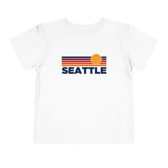 Seattle, Washington Toddler T-Shirt - Retro Sun Tee