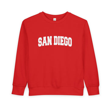 Buy red San Diego, California Sweatshirt - San Diego Toddler Crewneck Sweatshirt