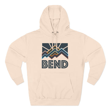 Buy pale-pink Bend, Oregon Hoodie - Retro Mountain Unisex Sweatshirt