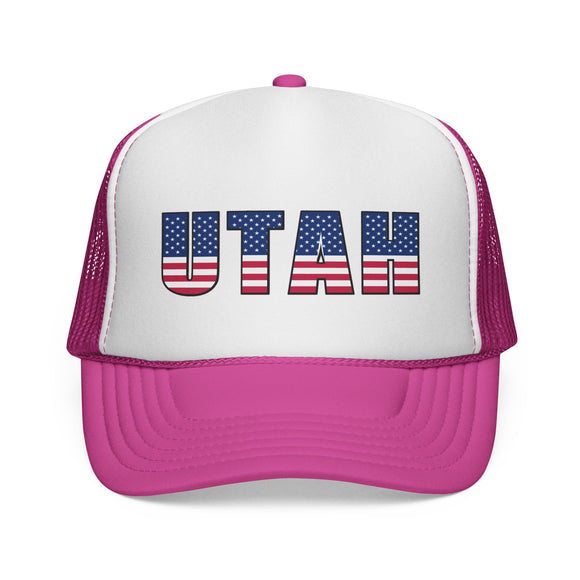 Utah Stars and Stripes Trucker Hat | Patriotic State Flag Cap