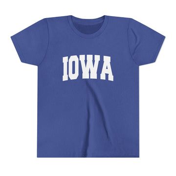 Buy heather-true-royal Iowa Youth Graphic Tee - Kids T Shirt