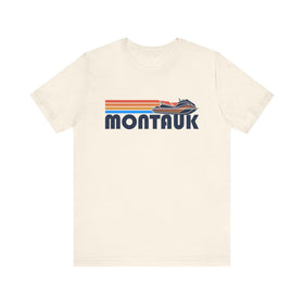 Montauk, New York T Shirt - Retro Jetski PWC Graphic Tee - 0