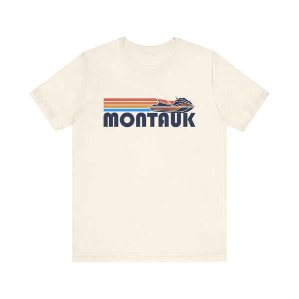 Montauk, New York T Shirt - Retro Jetski PWC Graphic Tee