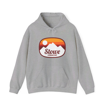 Buy sport-grey Stowe, Vermont Hoodie - Retro Ombre Unisex Stowe Hoodie Sweatshirt