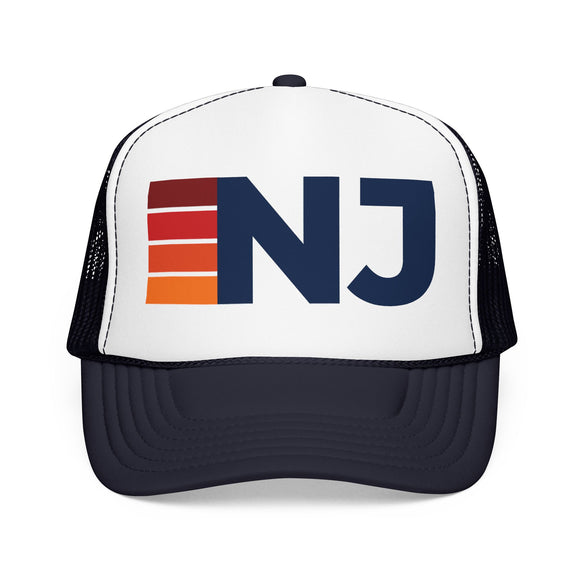 New Jersey Trucker Hat - NJ Abbr retro cap