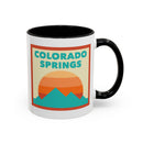 Colorado Springs, Colorado Retro Ombre Sun Mountain Coffee Mug 11 oz, Colorado Springs, Colorado Nature Lover Gift, Mountain Enthusiast Mug-6
