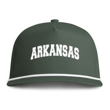 Buy moss Arkansas Embroidered Rope Hat - Vintage Sunwashed Rope Cap, Comfort Colors