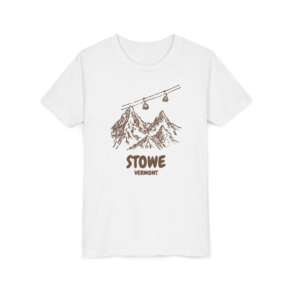 Stowe, Vermont Youth T-Shirt — Vintage Gondola Ski Mountain Tee