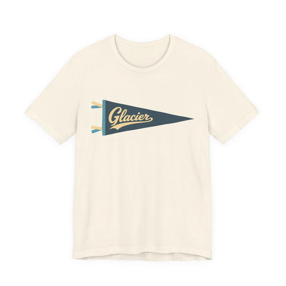 Glacier National Park Pennant T-Shirt — Vintage Camp Flag Tee