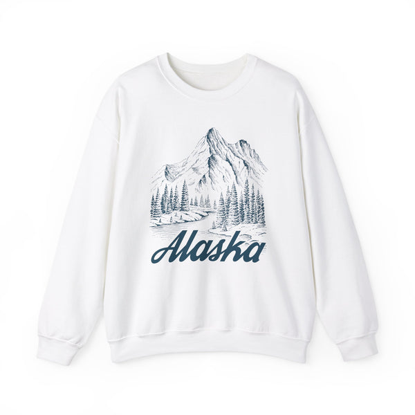 Alaska Sweatshirt - Mountain Illustration Graphic Crewneck