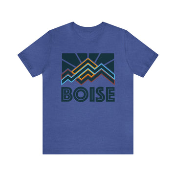Buy heather-true-royal Boise, Idaho T-Shirt - Retro Unisex Boise Shirt