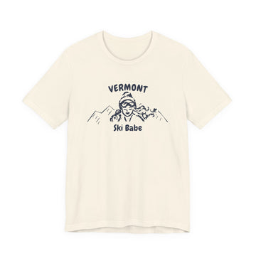 Vermont Ski Babe T‑Shirt - Retro Skiing Graphic Tee