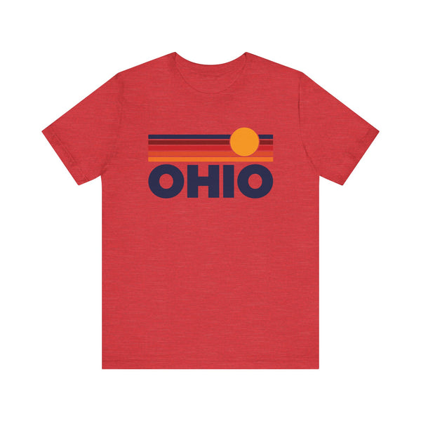 Ohio T-Shirt Retro Sun Ombre Unisex Tee, Vintage Ohio Tee, Mountain Sun Tee, Ohio Souvenir Shirt