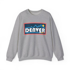 Buy sport-grey Denver, Colorado Sweatshirt - Mountain Graphic Crewneck