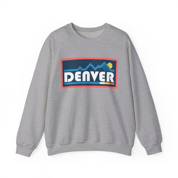 Denver, Colorado Sweatshirt - Mountain Graphic Crewneck