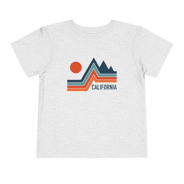 California Toddler T-Shirt - Retro Palm Tree Unisex Toddler California Shirt