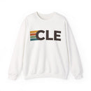 Cleveland, Ohio CLE Retro Stripe Sweatshirt-1