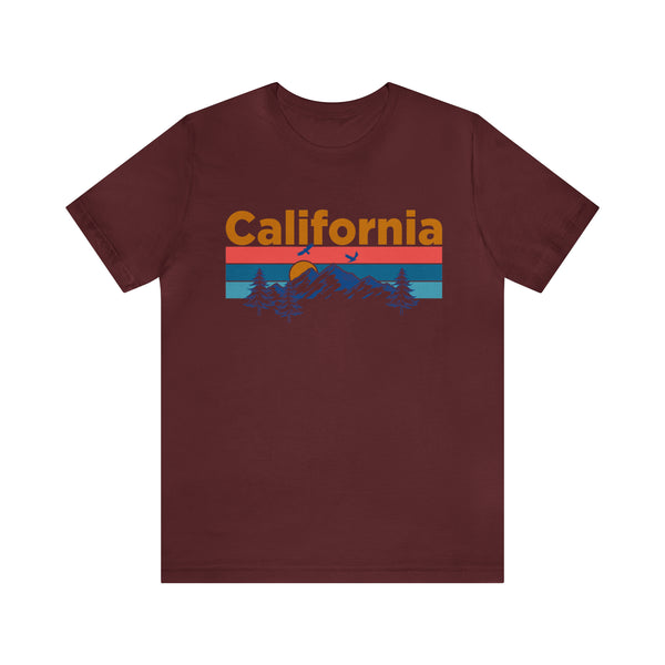 California T-Shirt - Mountain Sunset Unisex California Shirt