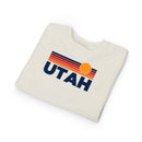 Utah Toddler Sweatshirt - Retro Sun Utah Toddler Crewneck Sweatshirt-7
