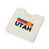 Utah Toddler Sweatshirt - Retro Sun Utah Toddler Crewneck Sweatshirt