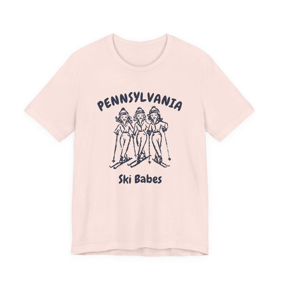 Pennsylvania Ski Babes T‑Shirt — Retro Skiing Graphic Tee
