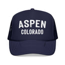 Kids Aspen, Colorado Trucker Hat - Youth Snapback Cap on white background