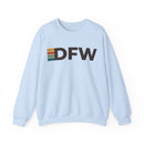 Dallas, Texas DFW Retro Stripe Sweatshirt-4