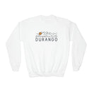 Durango, Colorado Youth Sweatshirt - Unisex Kid's Durango Crewneck Sweatshirt-2
