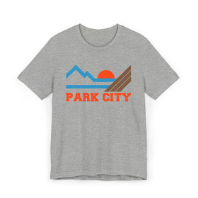 Buy athletic-heather Park City, Utah Retro Mountains Sunset T-Shirt | Vintage Park City Tee