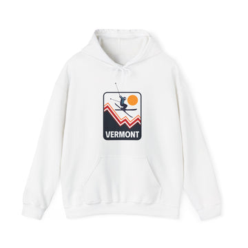 Buy white Vermont Hoodie - Snow Ski Jump Unisex Vermont Hoodie Sweatshirt