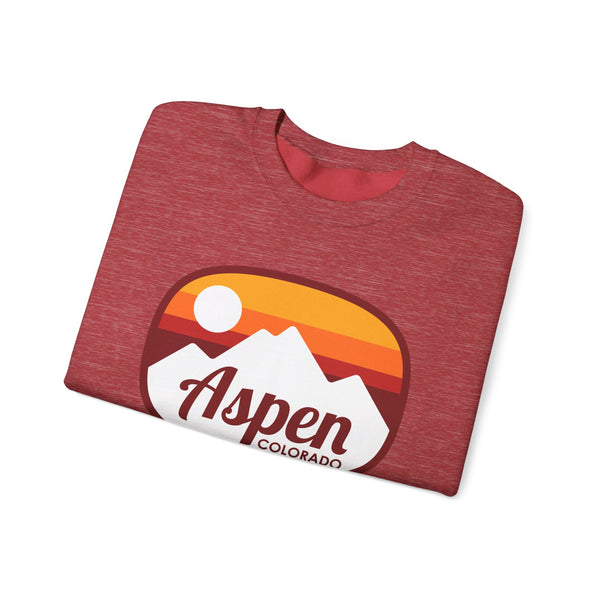 Aspen, Colorado Sweatshirt - Unisex Retro Ombre Crewneck Aspen Sweatshirt