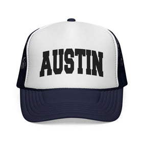 Buy dark-navy Austin, Texas Collegiate Style Trucker Hat