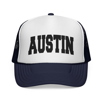 Buy dark-navy Austin, Texas Collegiate Style Trucker Hat