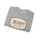 Michigan Sweatshirt - Unisex Retro Michigan Crewneck Sweatshirt-13
