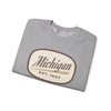 Michigan Sweatshirt - Unisex Retro Michigan Crewneck Sweatshirt